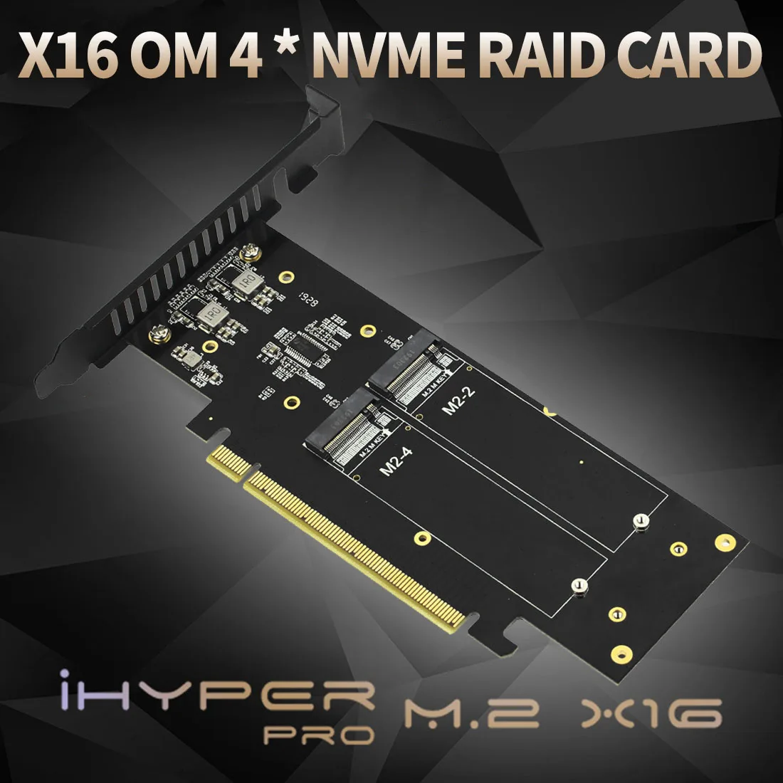 JEYI iHyper Pro m.2 X16 до 4XPCIE3.0 GEN3 4 * RAID CARD PCI E VROC M.2X16 M2X16 4XX4 для NVME RAID|Платы расширения| |