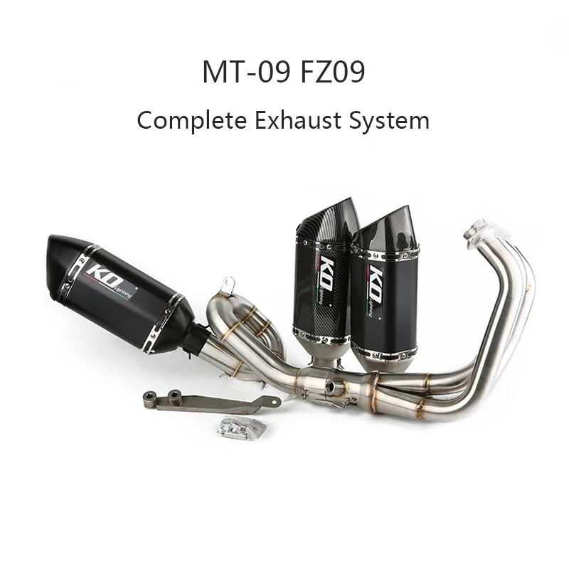

Выхлопная система для мотоцикла Yamaha MT-09 FZ09, съемный глушитель из углеродного волокна с соединительной трубкой 51 мм