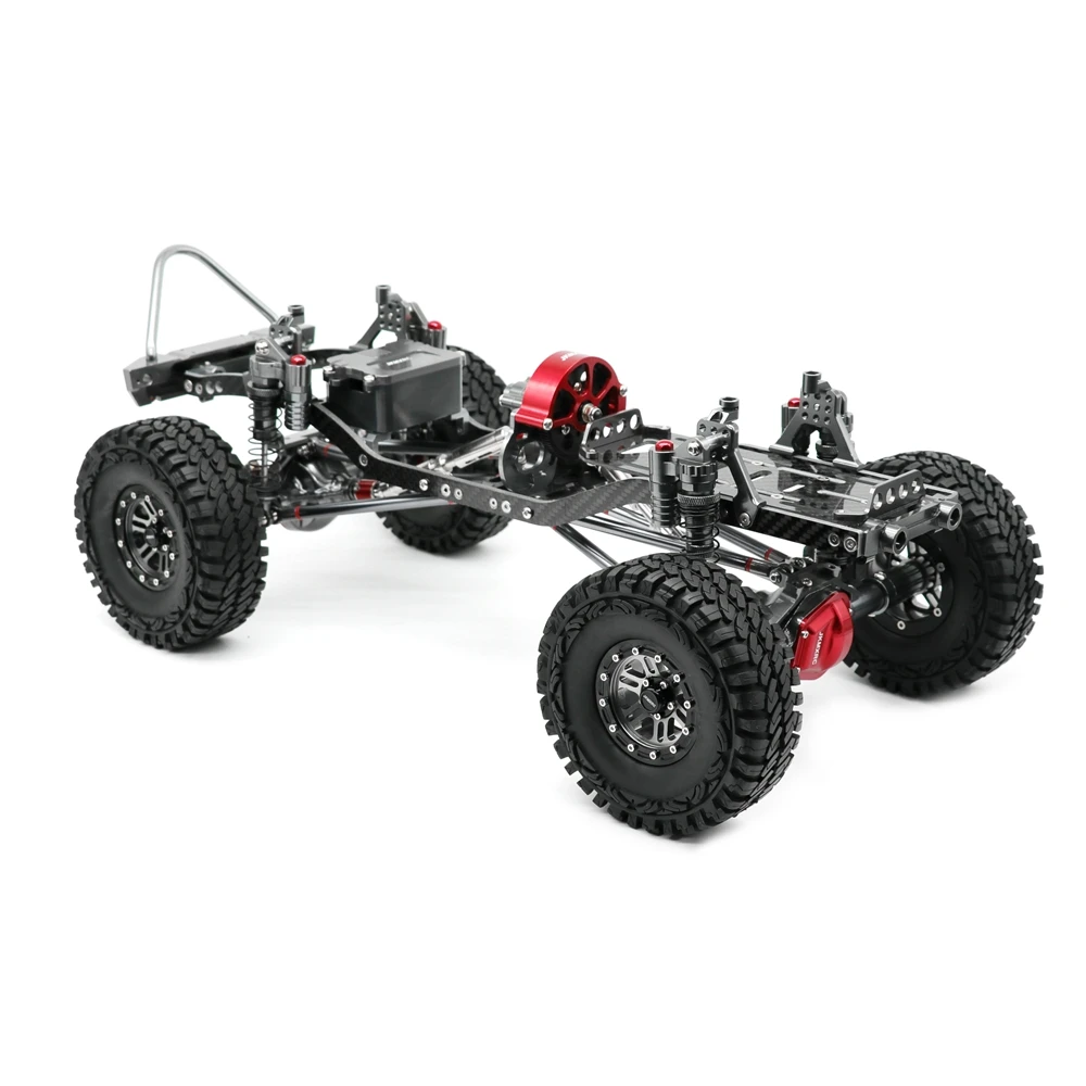 JKMXRC 1/10 Rc Rock Crawler автомобиль CNC металлический осевой SCX10 шасси с карбоновой рамой