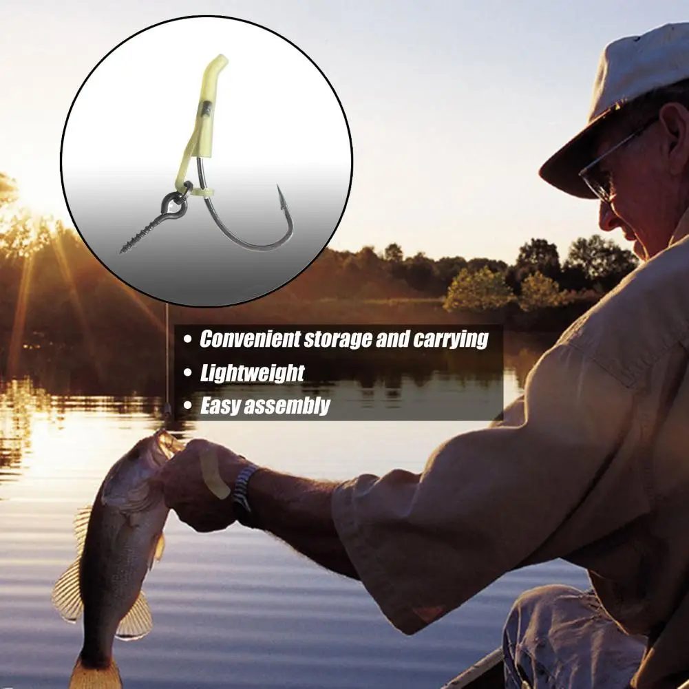 

40Pcs/Set Plastic Hook Sleeve Bait Screw Wear-Resistant Anti-twisting Metal Toughs Carp Rigs Aligner Lure Screws for Angling