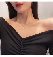 fashion double necklace simple pendant necklace double clavicle chain female simple temperament wedding party jewelry