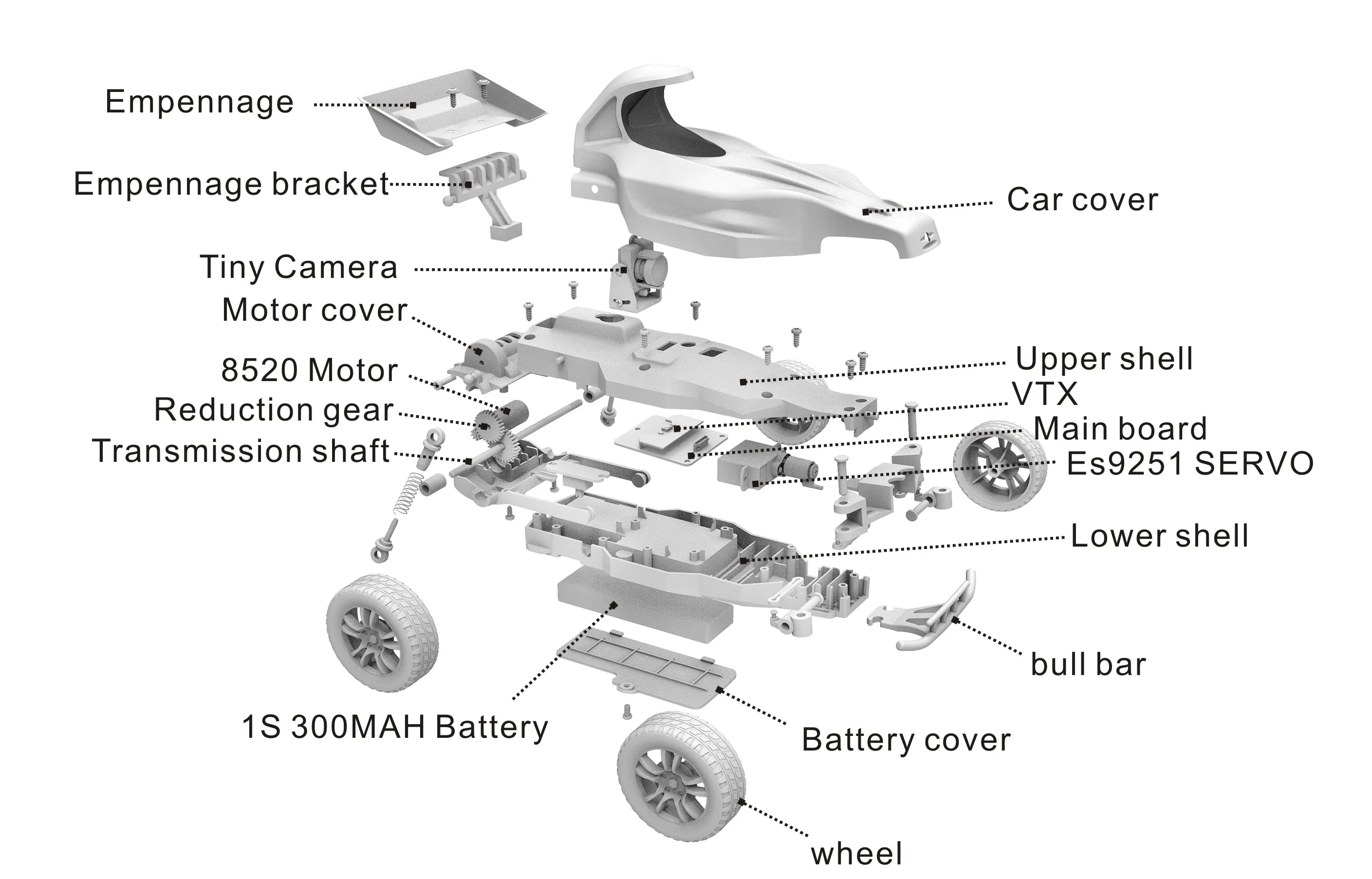 Emax перехватчик FPV гоночный автомобиль 2 4G Радиоуправление высокая скорость с