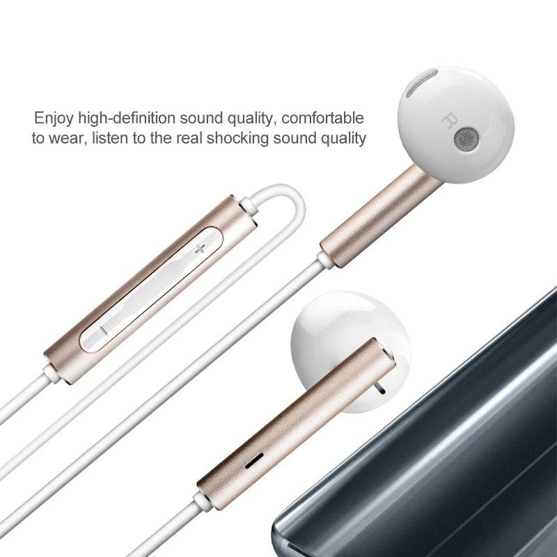 Наушники Huawei AM 116 с микрофоном фирменная металлическая гарнитура регулятором