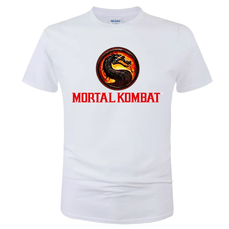

Mortal Kombat Anime GamesEurope Style Pure Cotton Breathable Fitness Round Neck Pullover T-Shirt Suit Male / Female Print Tops
