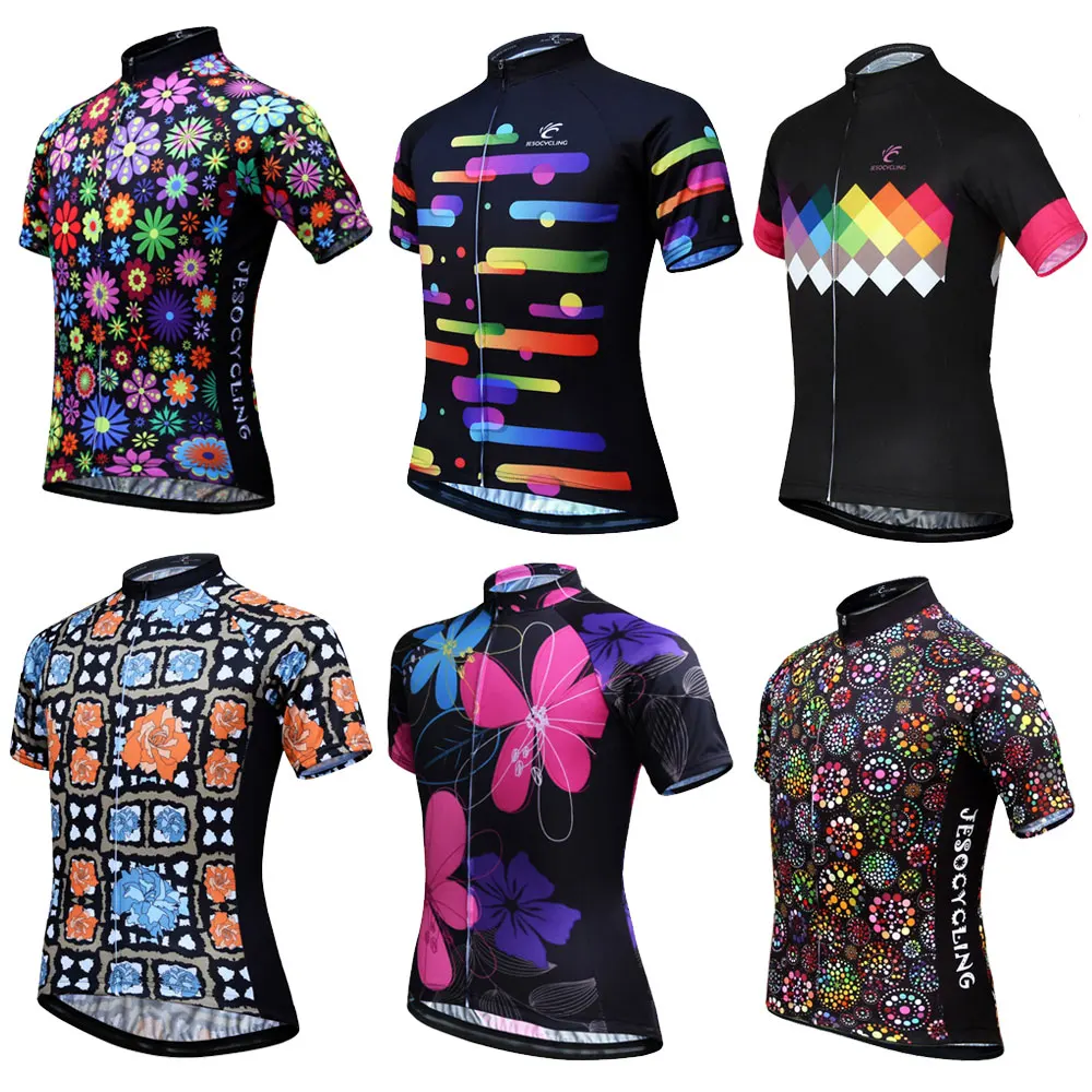 

Женская велосипедная футболка с коротким рукавом