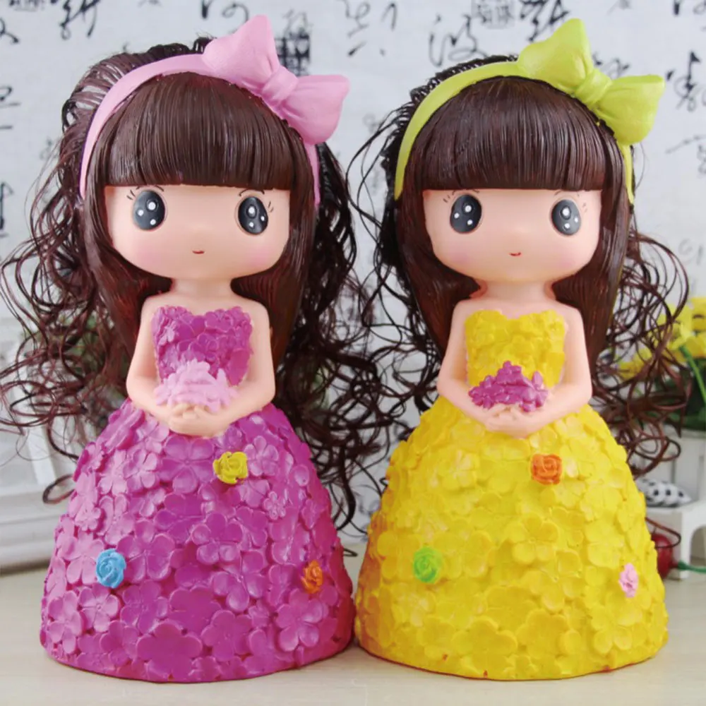 Силиконовый парик Принцесса Милая кукла силиконовая большая емкость Копилка