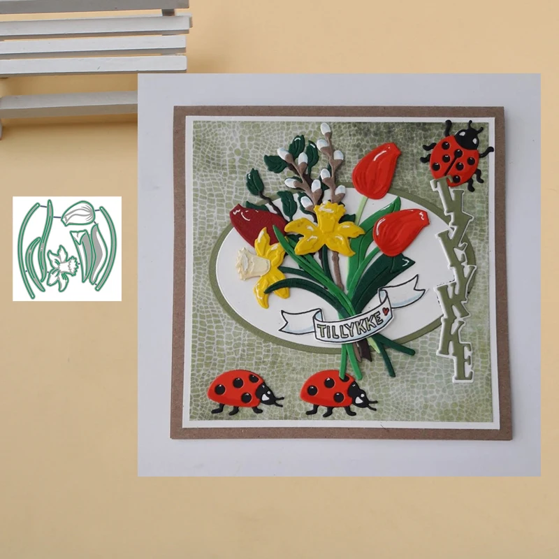 Цветочные металлические штампы трафареты для сделай сам Скрапбукинг Фотоальбом