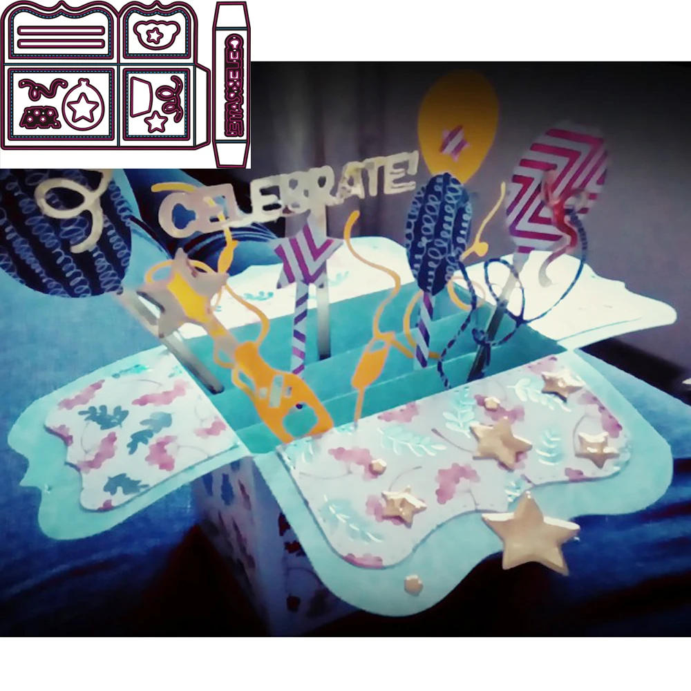 Рождественский и Новогодний подарочный пакет металлические Вырубные штампы для