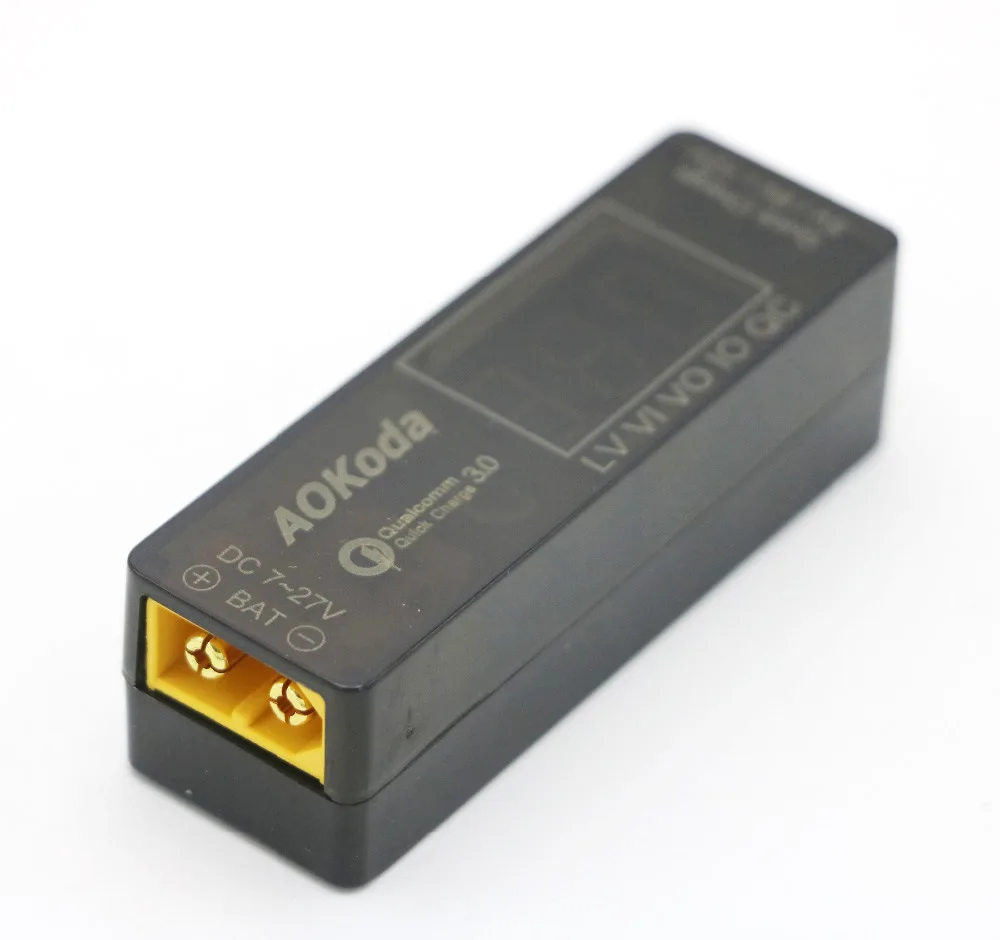 Высококачественный конвертер питания AOKoda Lipo в USB QC3.0 адаптер быстрой зарядки для