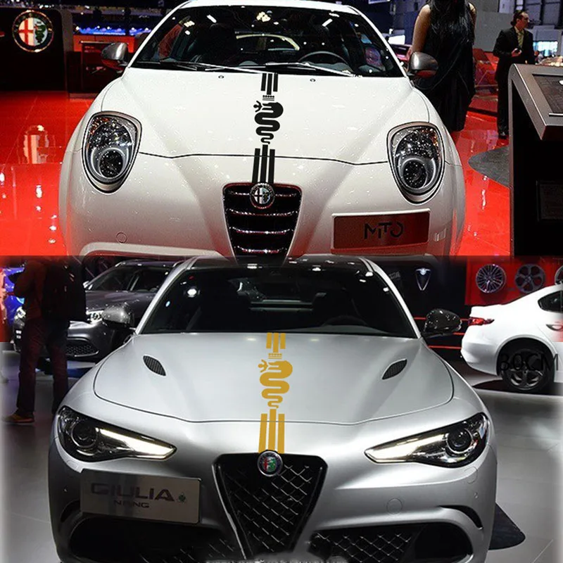 Крышка капота виниловые наклейки на машину для автомобиля Alfa Romeo 159 Giulietta Giulia 147 156