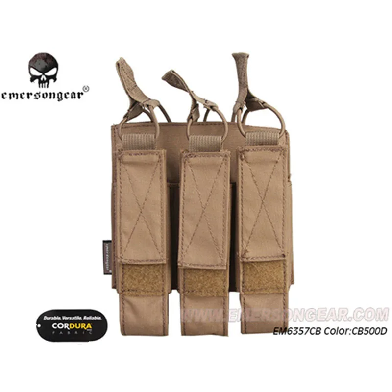 CB Emersongear Emerson модульный тройной MP7 маг Чехол Тактический Подсумок подсумок Wargame CS аксессуар Molle Mag Pouch - Цвет: CB