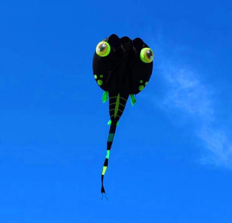 Высокое качество 8 13 квадратных метров черный tadpole змеи мягкий воздушный змей ripstop нейлон летающий змей из ткани Осьминог воздушный змей завод