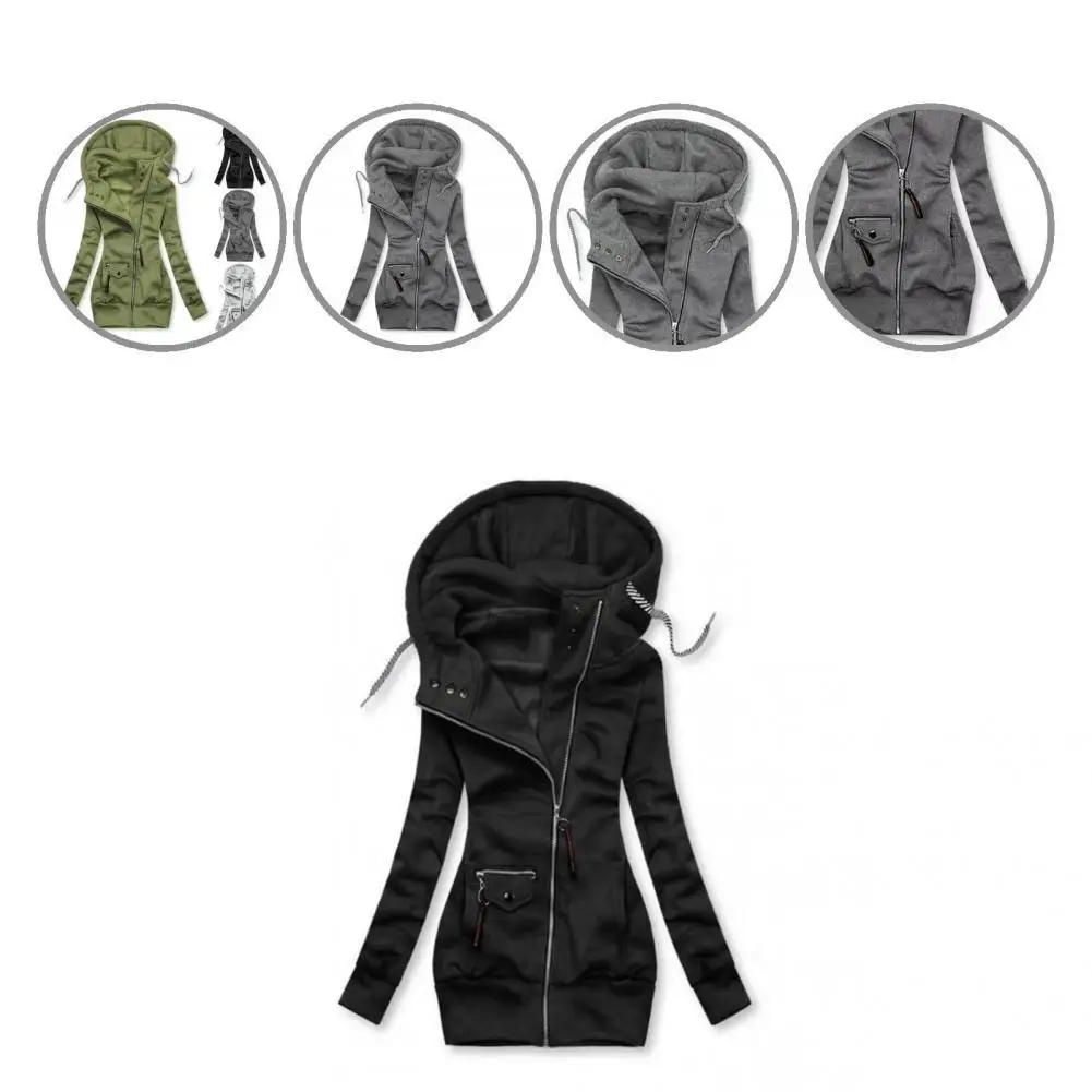 

Thermal Fabulous All Match Lady Coat Pockets Women Coat Wear Resistant for Home