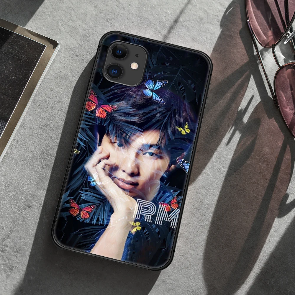 

Bangtan Boys Nam joon Kim Phone Case Cover Hull For iphone 5 5s se 2020 6 6s 7 8 12 mini plus X XS XR 11 PRO MAX black Cell 3D