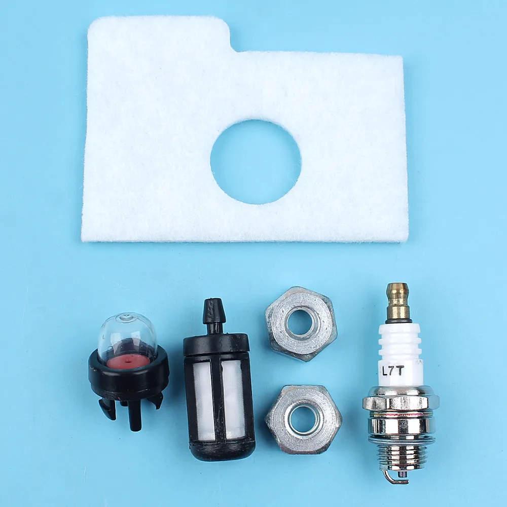 Air Fuel Filter Bar Nuts Spark Plug Primer Bulb For Stihl MS170 MS180 017 018 MS 170 180 Chainsaw Tune-up Kit бензопила