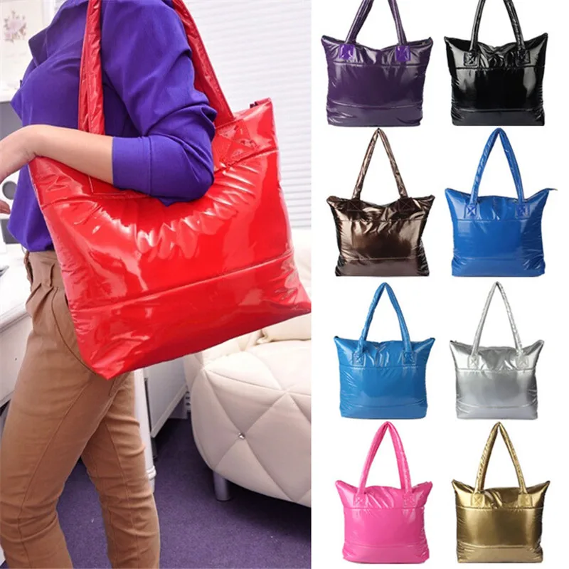 

Right for you!!! New Arrival Fashion Women Messenger Bag Lady Space Solid Bale Tote Handbag Feather Down Cotton Shoulder Bag
