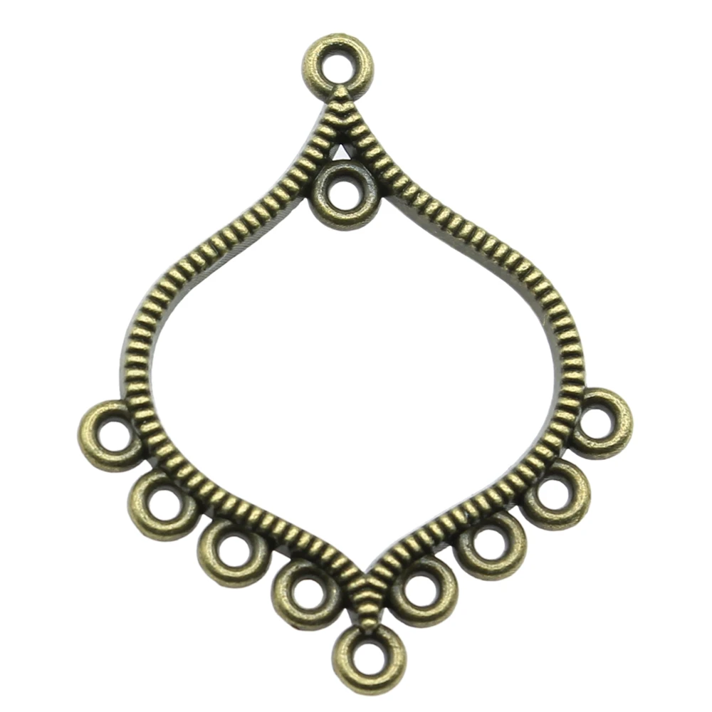 WYSIWYG 4 шт. 37x31 мм Шарм пористые серьги соединитель аксессуары для изготовления