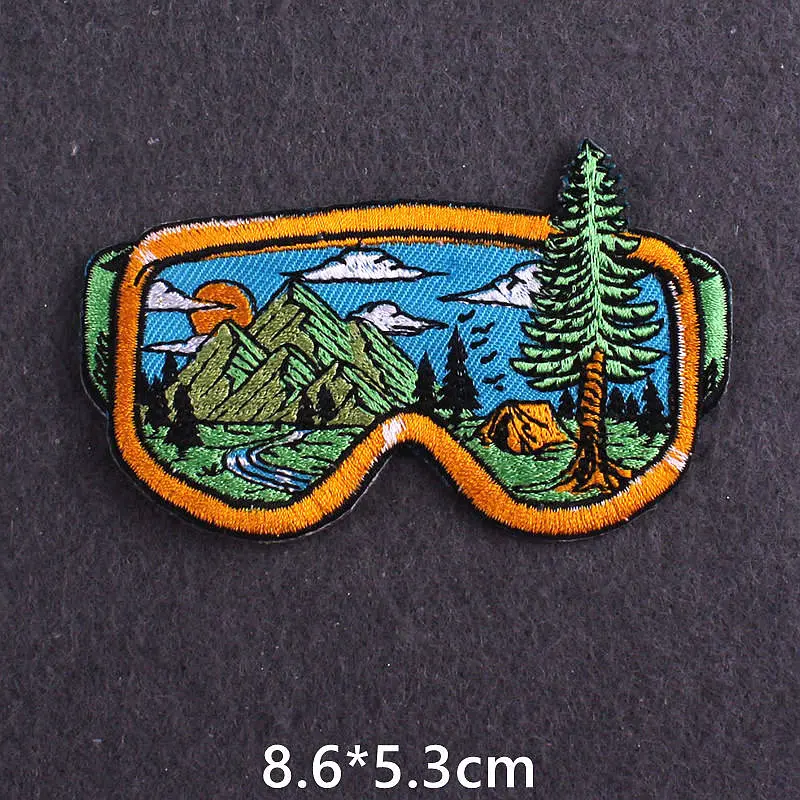 Нашивки с натуральными горами на одежду наклейки куртку аппликация