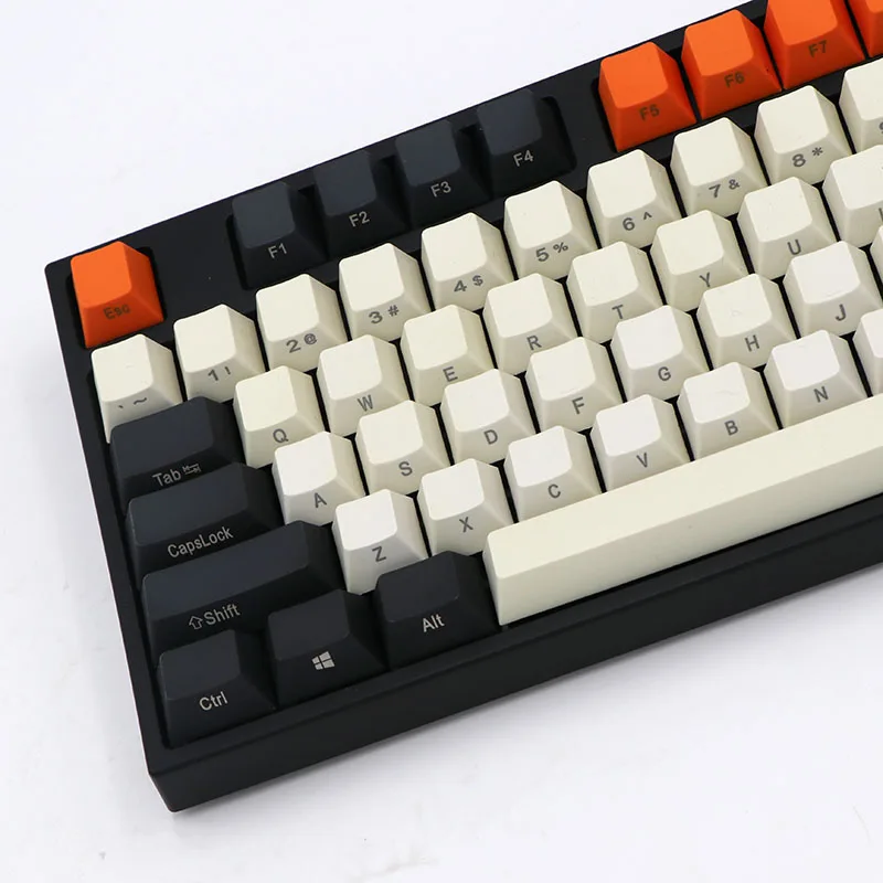 Keypro Carbon PBT keycap лазерная гравировка шрифтов 61/87/104/108 для проводной USB механической