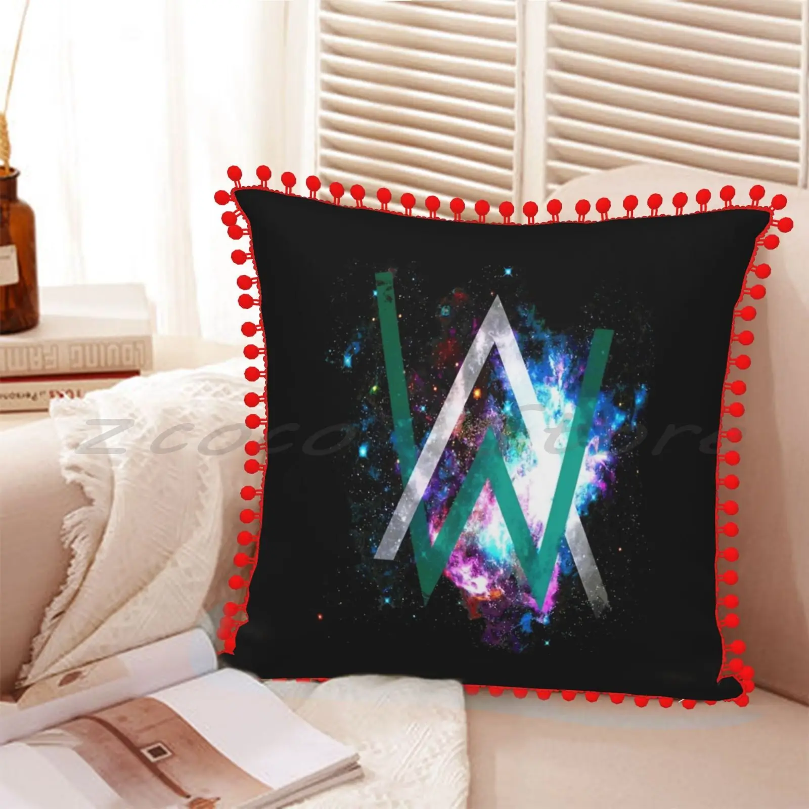 Чехол из льняной плюшевой бархатной ткани с принтом на заказ Чехол-Подушка Алана