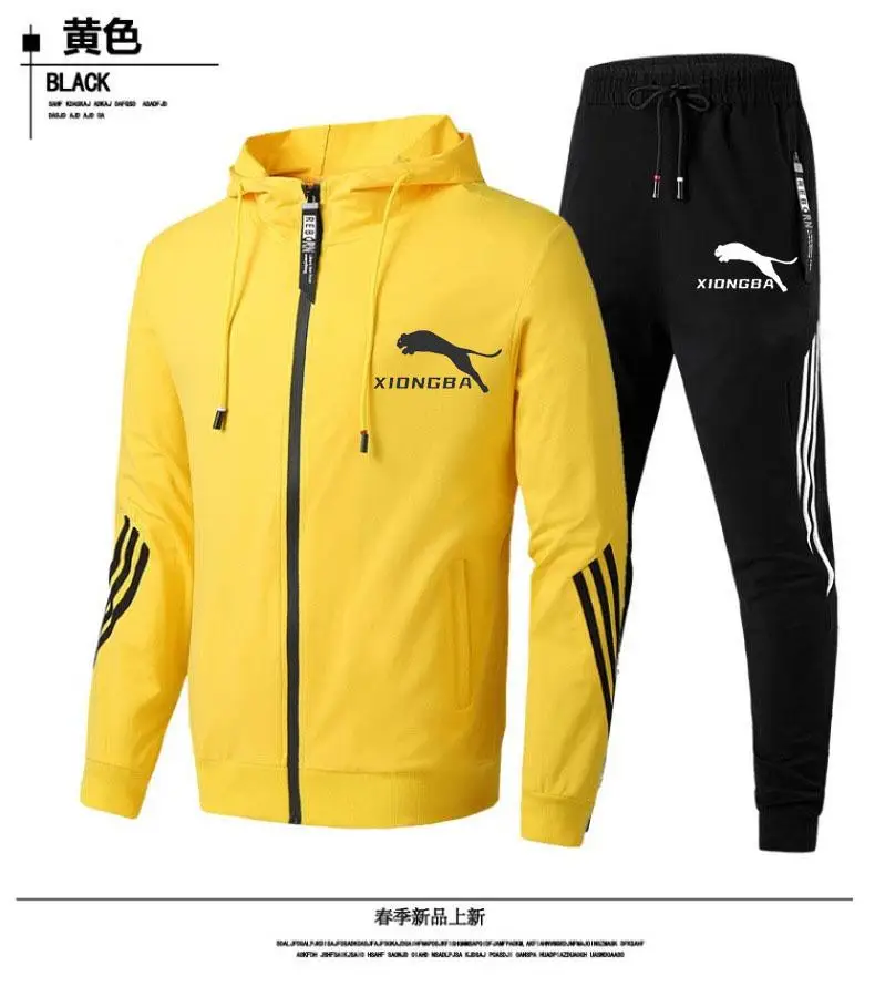 

New 2 Pieces Sets Tracksuit AMG Printing Men Hooded Sweatshirt+Pants Pullover Hoodie Sportwear Suit Casual Sports Men Clothes