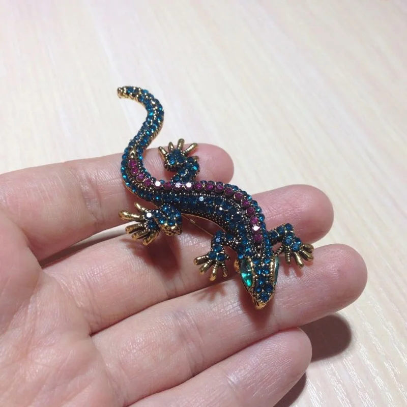 Женская Винтажная брошь в виде ящерицы Стразы | Украшения и аксессуары