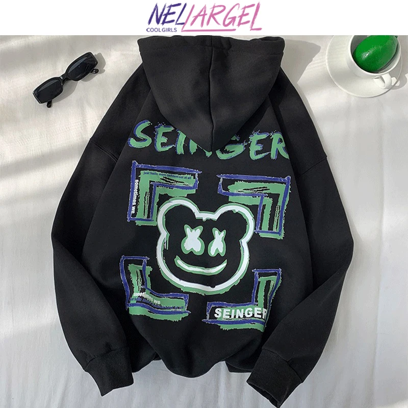 

NELLARGEL, женские худи с капюшоном в стиле каваи Харадзюку, 2022, Женские Дизайнерские свитшоты в винтажном стиле, корейский худи для девушек