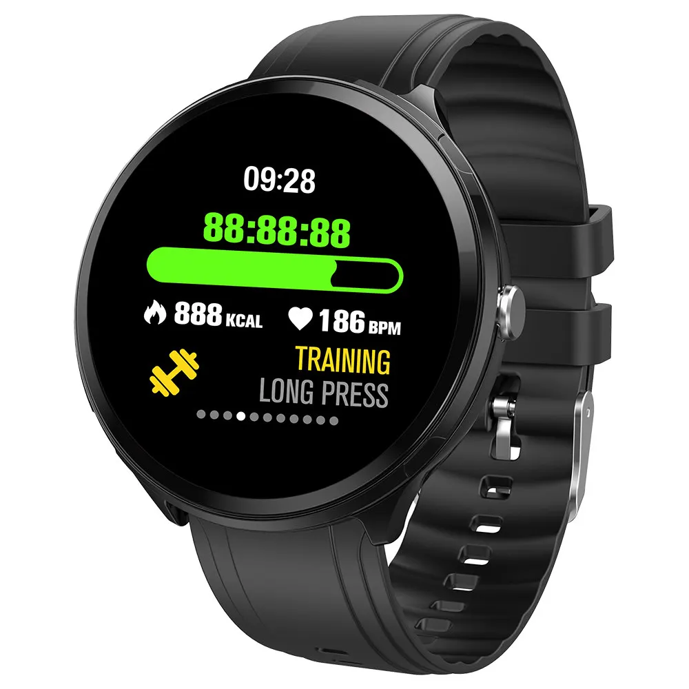 Makibes T4 Pro Men'S Smart Watch Waterproof Toughened Glass Smart Band Fashion Fitness Tracker Blood Oxygen 1.3 Inch Bracelet