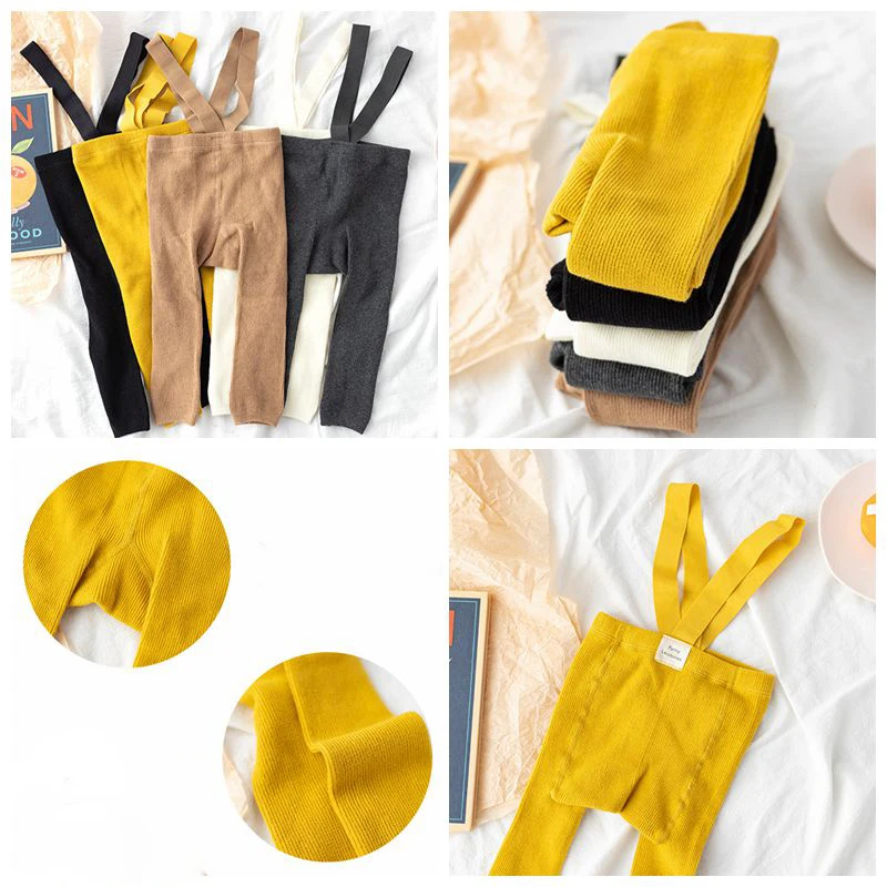 Модные детские колготки с высокой талией мягкие дышащие на подтяжках для