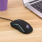 Эргономичная мышь Проводная игровая мышь USB мышь 3200DPI Регулируемая 7 кнопок светодиодный оптическая профессиональная геймерская мышь-черный