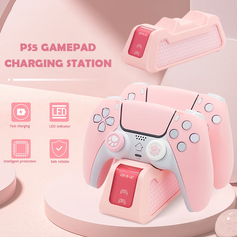 

PS5 Gamepad Charging Station Stand Dualsense Game Handle Controller Storage Dock USB Fast Charger For Playstation 5 Accessories