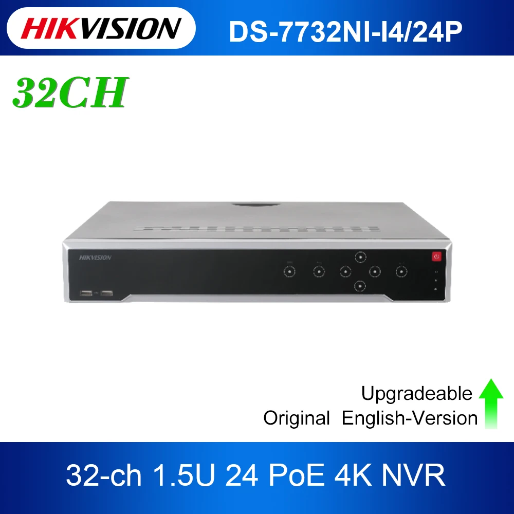 

In stock Hik NVR 32ch 24 POE Ports 4 SATA DS-7732NI-I4/24P Network Video Recorder for IP Camera