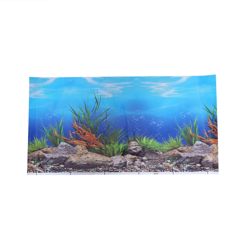 Aquarium Fish Tank Background Sticker 3D Double-sided Adhesive Wallpaper Decorative Pictures Underwater Backdrop Image | Дом и сад