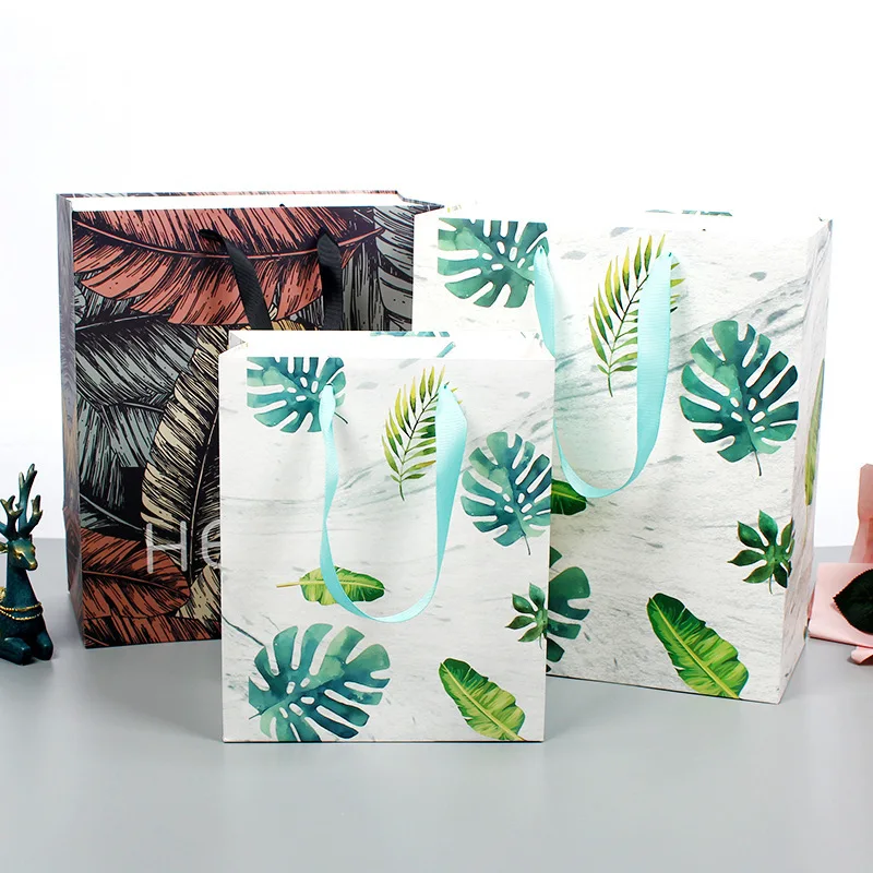 Вечерние сувениры тропические растения бумага подарочная упаковка Покупки
