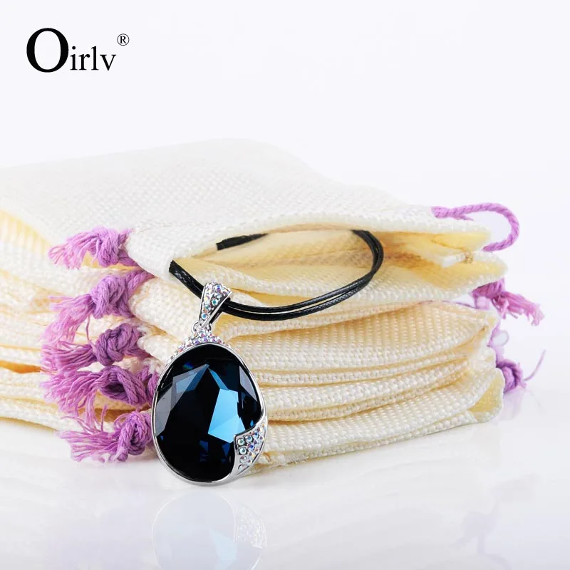 Oirlv 10Pieces/Lot Linen Jewelry Bag with PurpleTelescopic Rope Bracelet Necklace Storage Pouch | Украшения и аксессуары