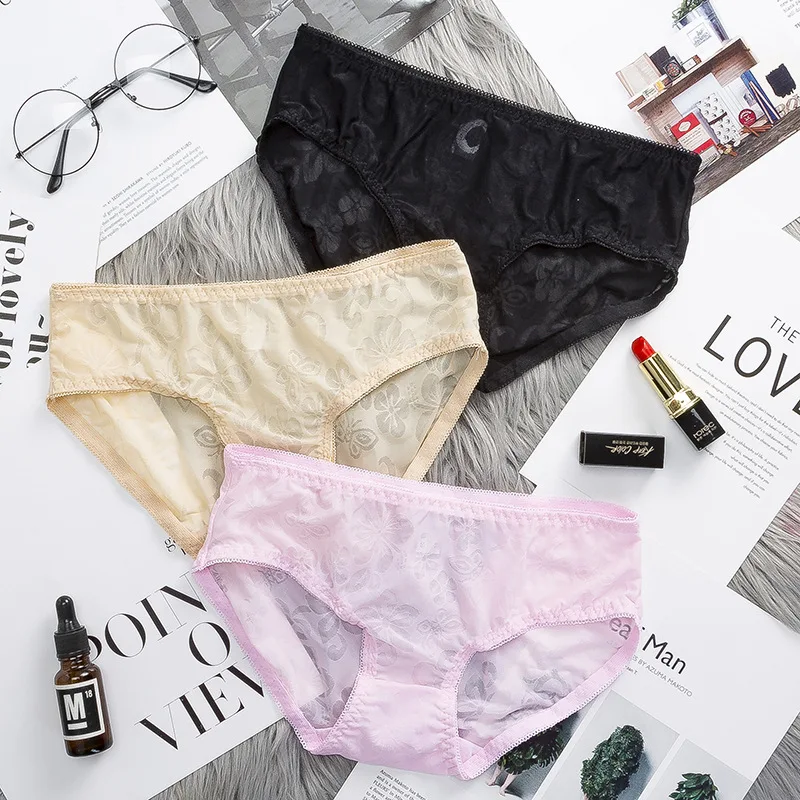 

Шелковое нижнее белье для женщин, удобное, дышащее, очаровательное, соблазнительное, обтягивающее, жаккардовое, не оставляющее следов, женс...