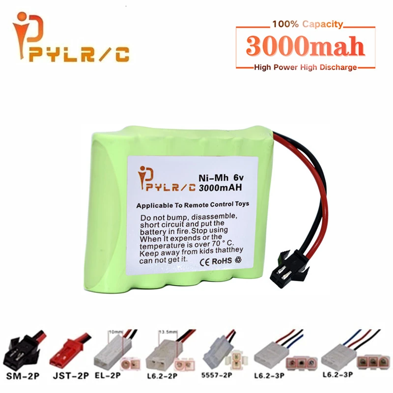 6 в перезаряжаемая батарея для радиоуправляемых игрушек машинки танки роботы