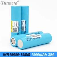 turmera inr18650 15mm 18650 1500mah 25a battery for 12v 16 8v 18v 21v 24v 25v screwdriver drill batteries and vacuum cleaner use