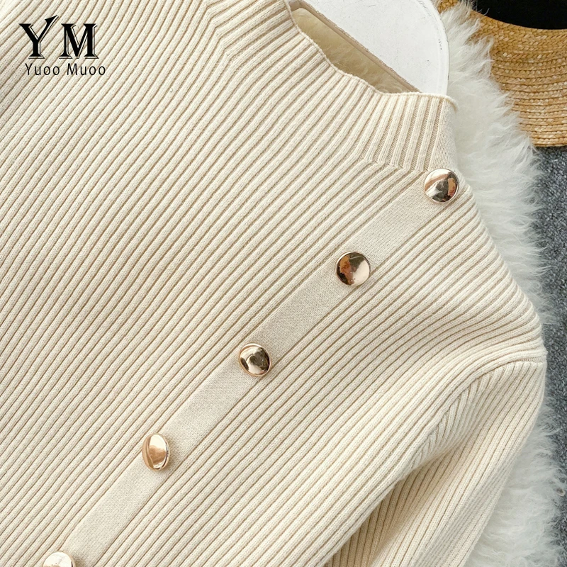 YuooMuoo хорошее качество удобные кнопки дизайн Осень Зима Женское платье Теплый