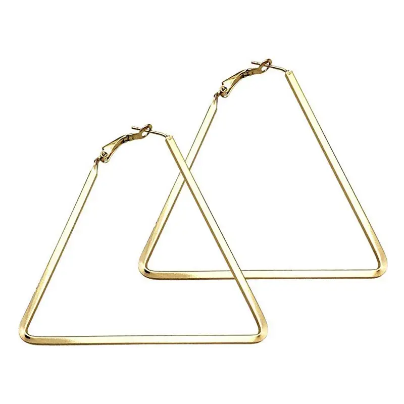 Женские серьги подвески в стиле панк розовые/Золотые/серебряные с крупными