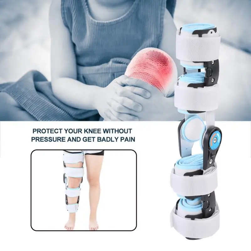 

Hinged ROM Knee Brace Adjustable Surgical Fixation Stabilization Fracture Support Posture Corrector Protector for Legging Pain