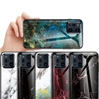 Чехол для Oppo Find X3 Lite, X, 3, Neo 5G, 2021, из закаленного стекла с мраморным рисунком