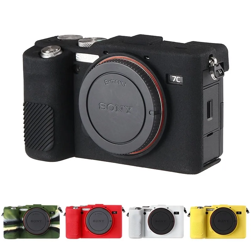 For Sony A7S3 Camera Case High Grade Litchi Texture Non-slip Camera Protect Body Cover For Sony Alpha 7C/ILCE-7C/A7C/α7C