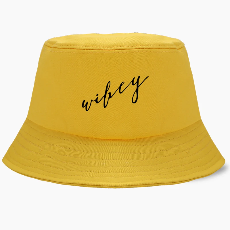 

Unisex Harajuku Bucket Hat With Letter Wifey Men's Outdoor Hiking Climbing Hunting Fishing Cap Women's Beach Sun Prevent Hats