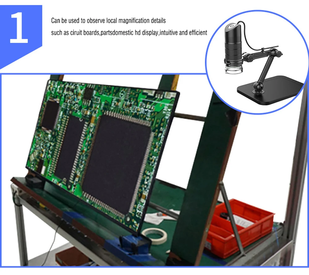 HD USB цифровой микроскоп светодиодный электронный микроскоп Эндоскоп увеличительная камера лупа+ подъемная подставка инструменты для работы и школы