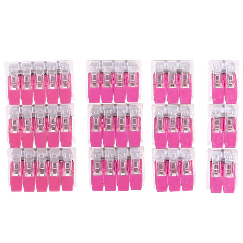 

10Pcs Wire Connector Pink Mini Quick Connector Universal Compact Wire Connector