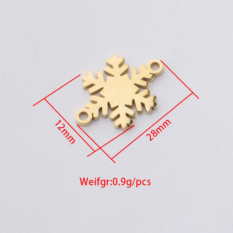 

10PC DIY 15.5x12mm The Mirror Steel Snow Pendants Chain Necklace Bracelet Accessories Female Manual Jewelry Handmake Gifts