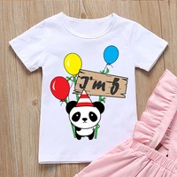 funny childrens t shirt 5 6 7 8 9 birthday party costume cute panda graphic print t shirt for boysgirls camisetas shirt tops