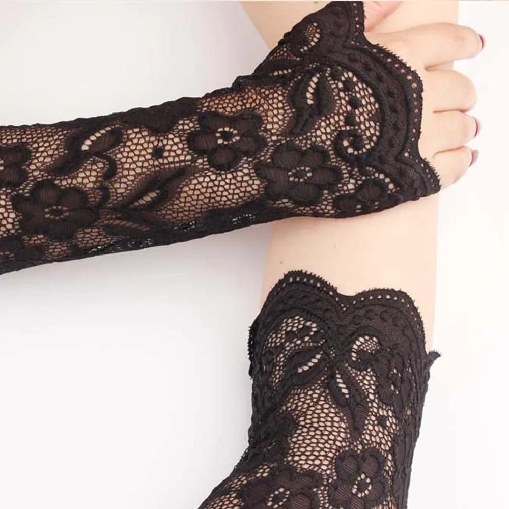 Перчатки женские солнцезащитные с длинным рукавом тонкие дышащие сетчатые