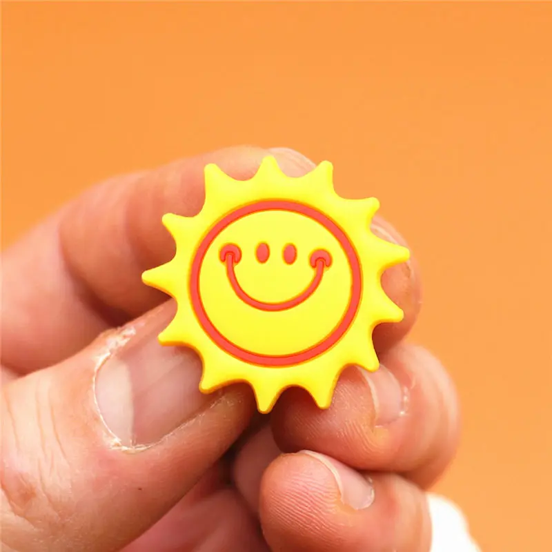 1pcs Cute PVC Shoe Charms Sun/Night/Stars/White Clouds/Bread/Tomato Shoe accessories Decoration Buckles Fit Bands Croc JIBZ Kids